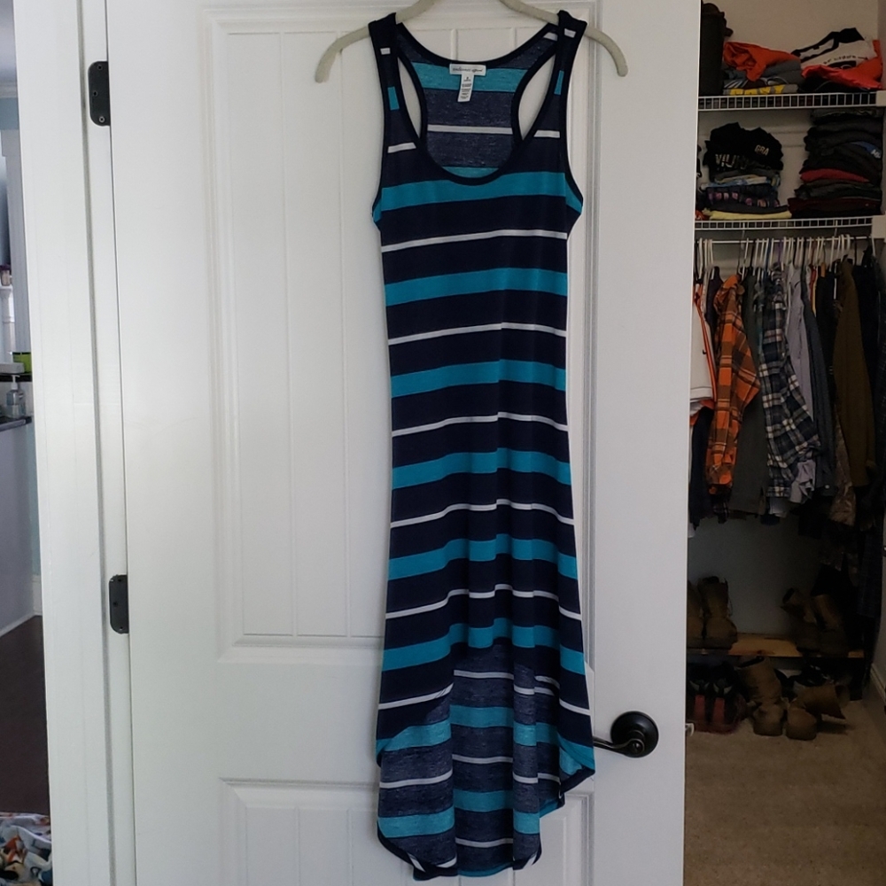 Hi-low Mid length dress.